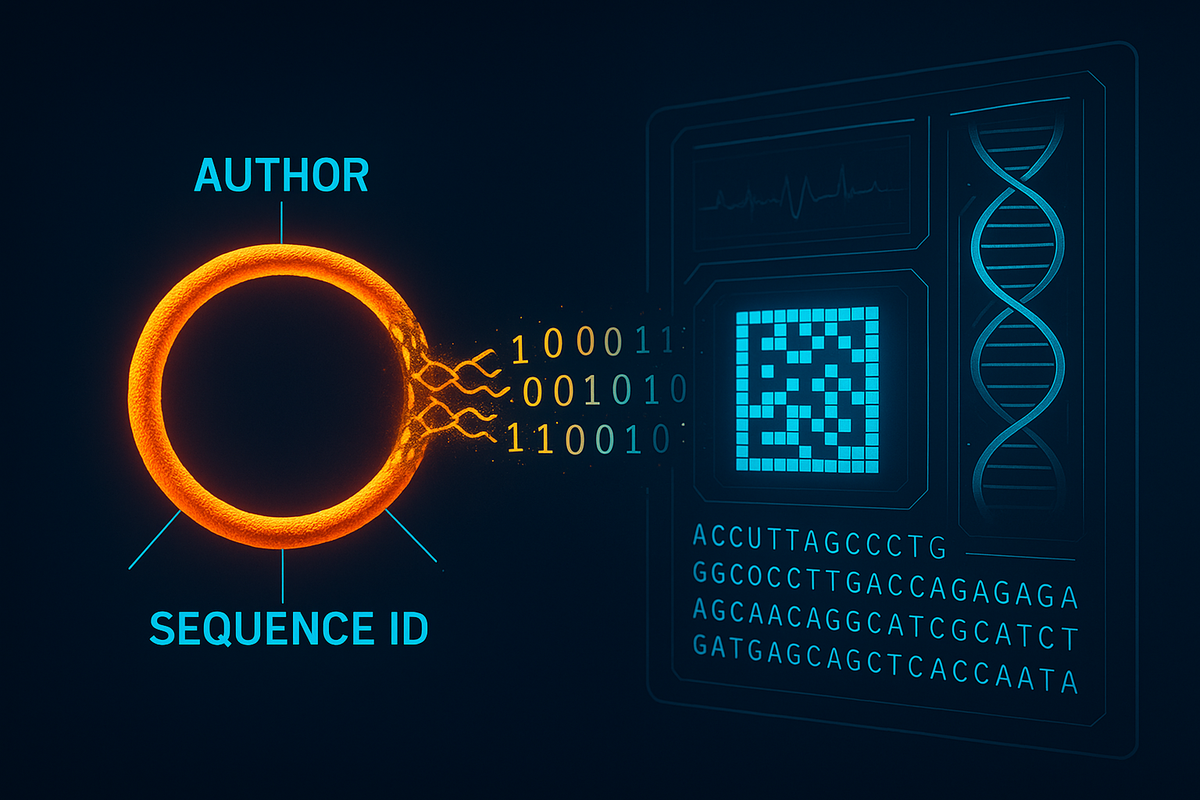 conceptual representation of self-documenting plasmids